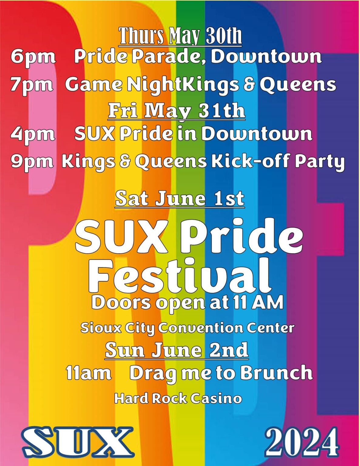 2024 SUX Pride Festival Sioux City Heartland Pride